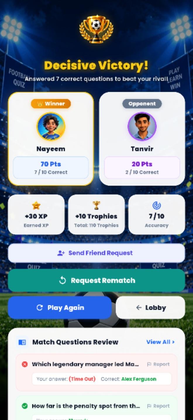 Match Victory Screen